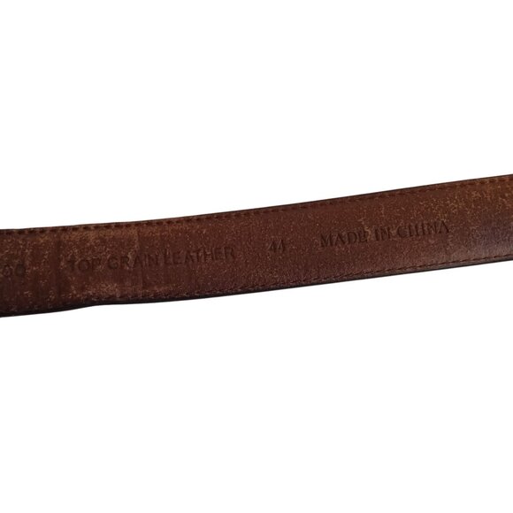 Men's 44 Brown Cowboy Western Ranger Scout Leather Belt - Picture 7 of 7